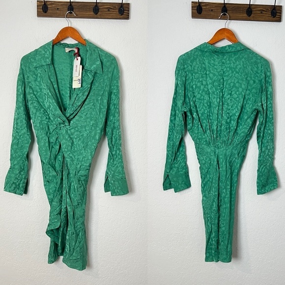 NEW Zadig & Voltaire Rozo Jac Leo Silk Dress - Picture 2 of 7